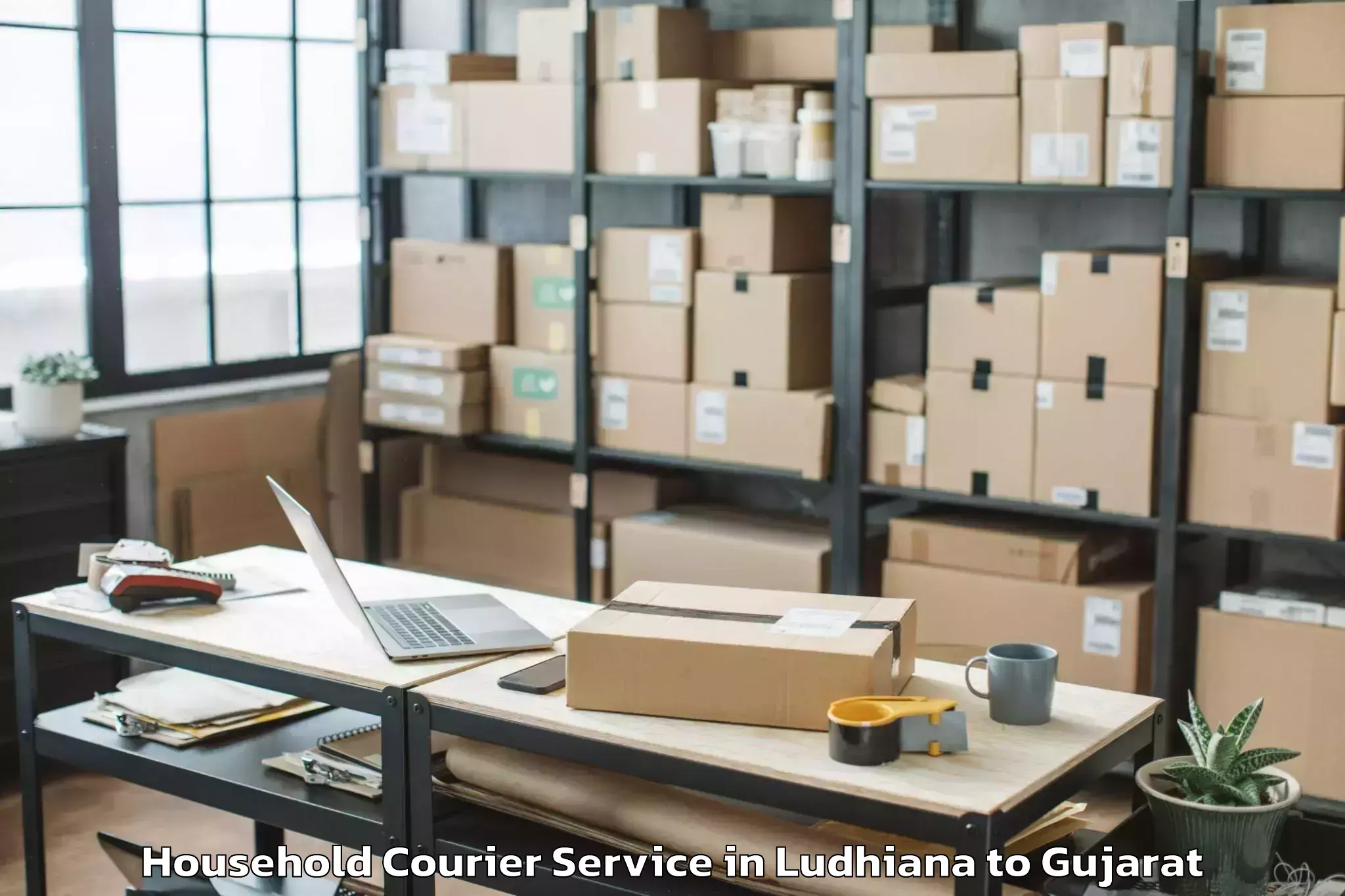 Top Ludhiana to Vadgam Household Courier Available